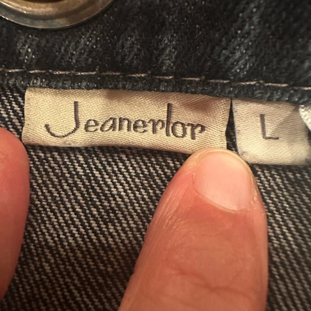 Jeanerlor Blue Acid Wash Denim Overalls Apron